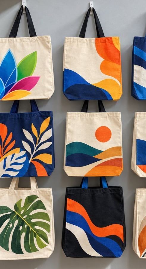 Bolsas tote de manta impresas a todo color