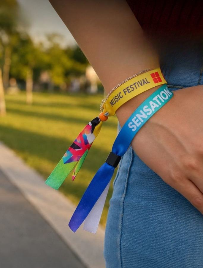 Pulsera de tela sublimada para festival